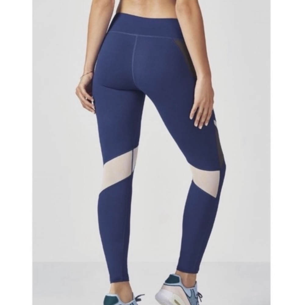 Blue Color Block Fabletics Leggings